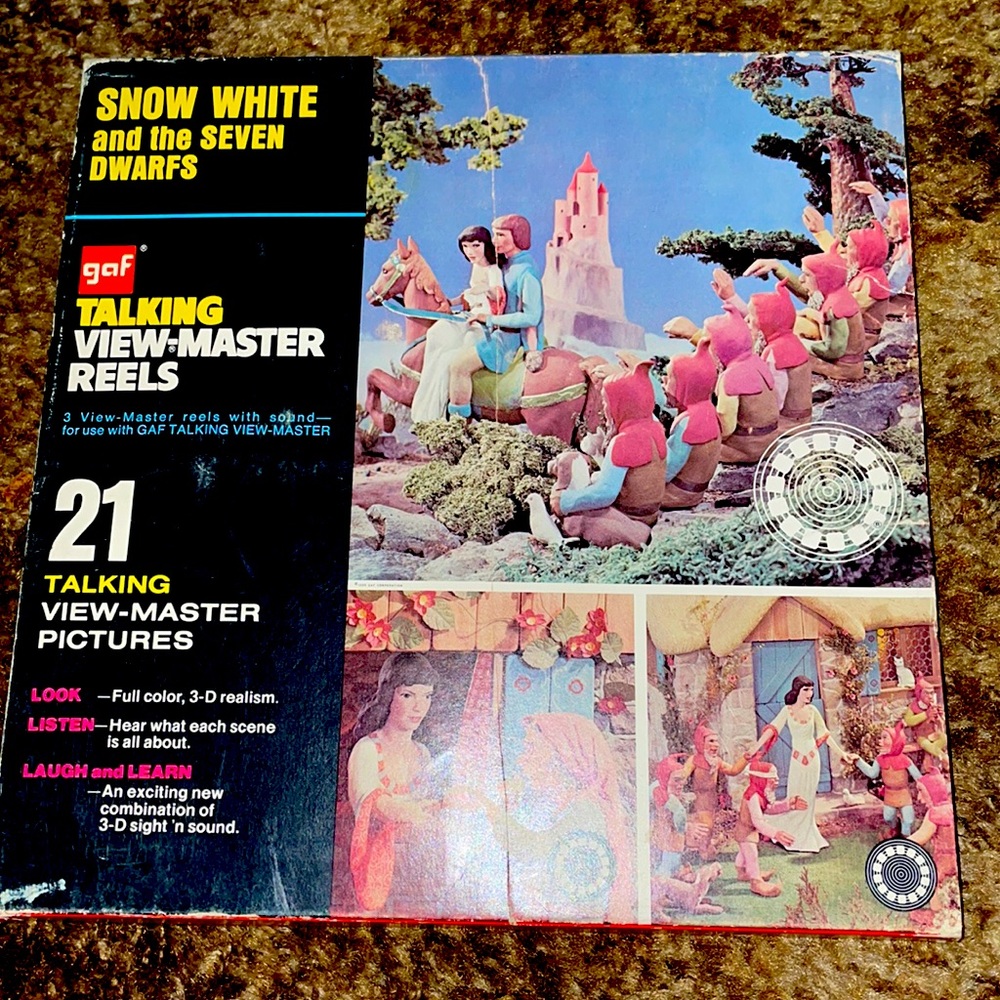 SNOW WHITE sand the SEVEN DWARFS talking view-master reels